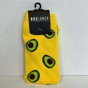 Avocado Socks Novelty Print Yellow